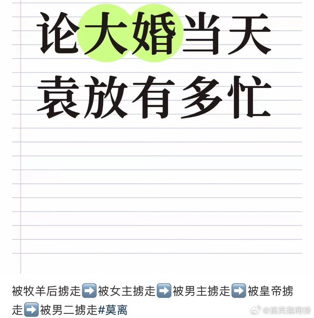 莫离最忙的人找到了莫离最忙的人 轮番被众人带走，来回辗转不停歇，这奔波程度，不愧