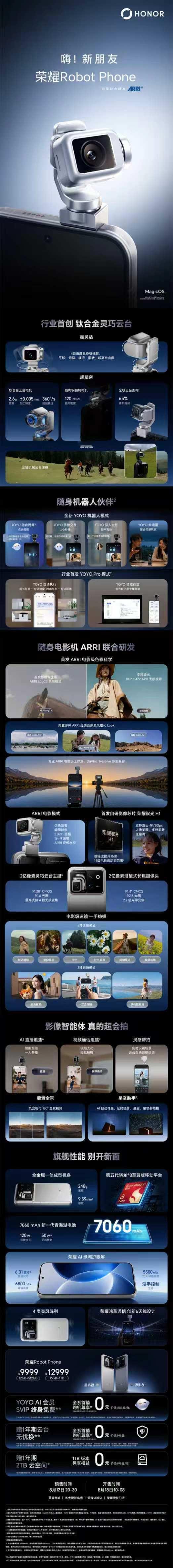 荣耀Robot Phone荣耀机器人手机16加1TB版本还送2TB云空间，这个对