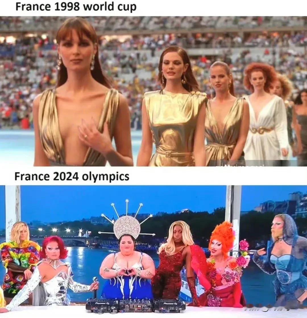 1998年法国世界杯 VS 2024年法国奥运会。