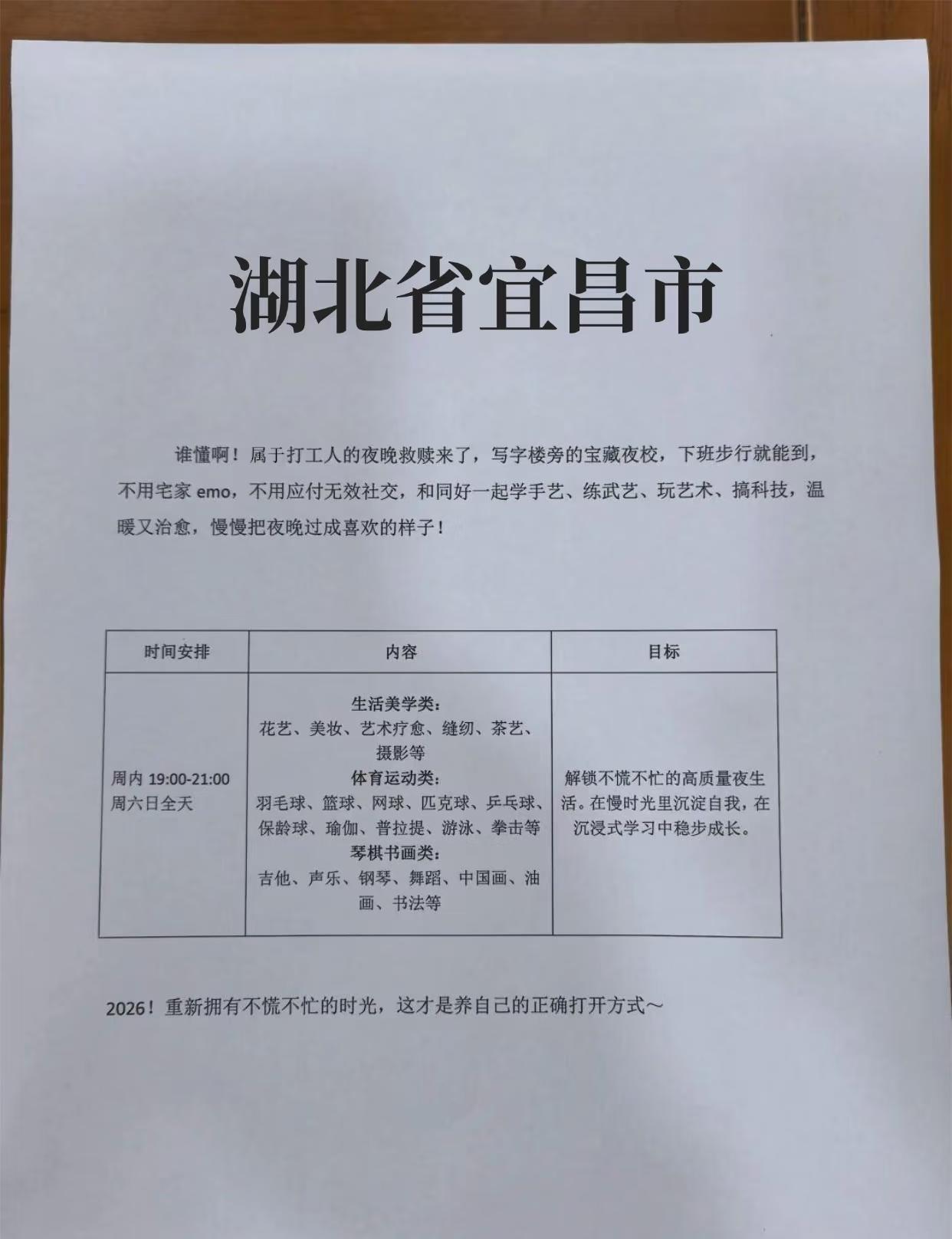 宜昌下午也发了
宜昌年轻人下班流行学艺，培养兴趣爱好，不留遗憾！
	
宜昌 下班