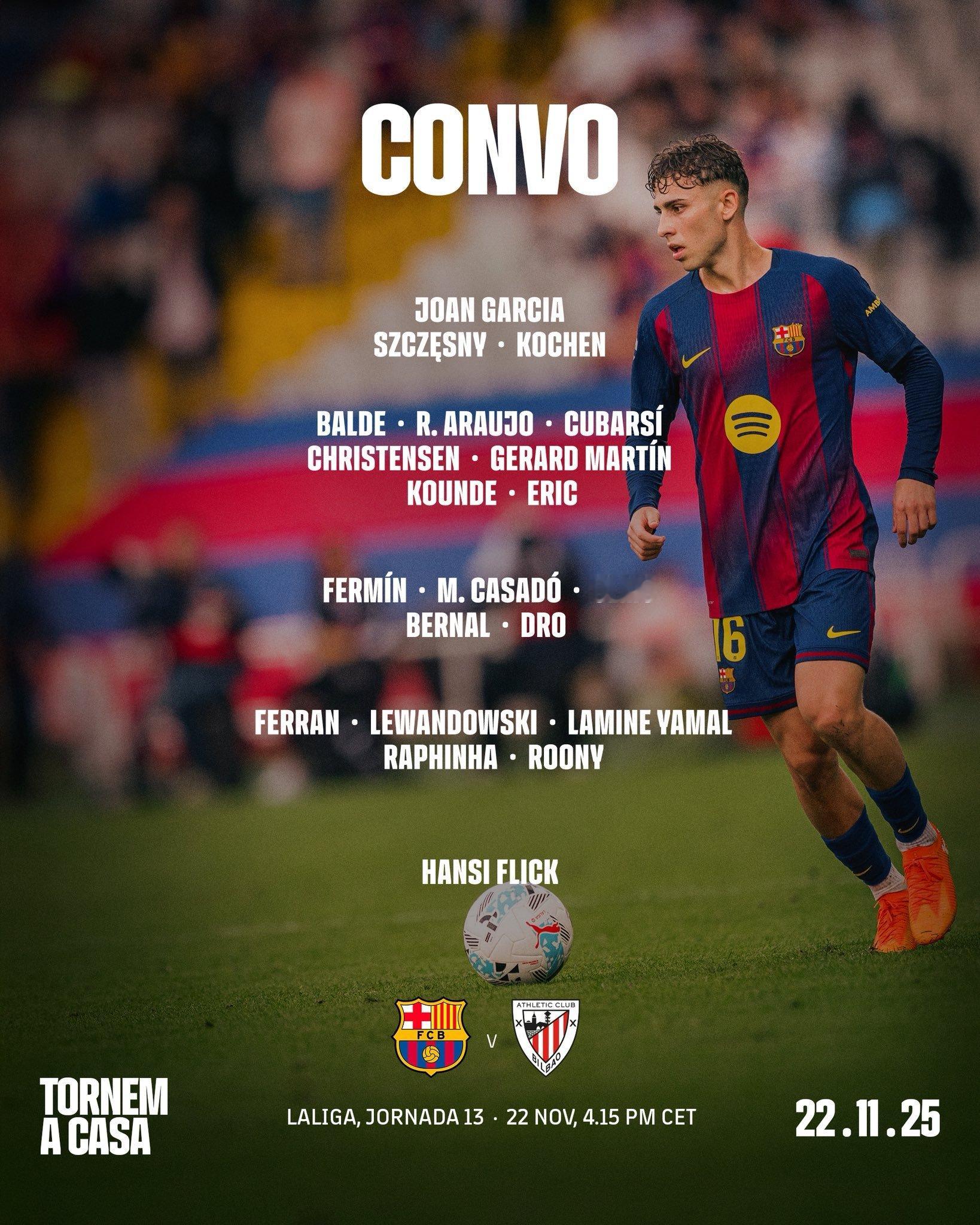 巴萨对阵毕尔巴鄂竞技大名单🔥🔥🔥🔥🔥🔥🔥🔥🔥🔥🔥 