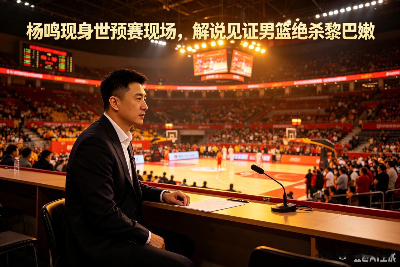 🏀杨鸣现身男篮世预赛现场，担任解说嘉宾见证绝杀
 
8月31日，2027男篮世
