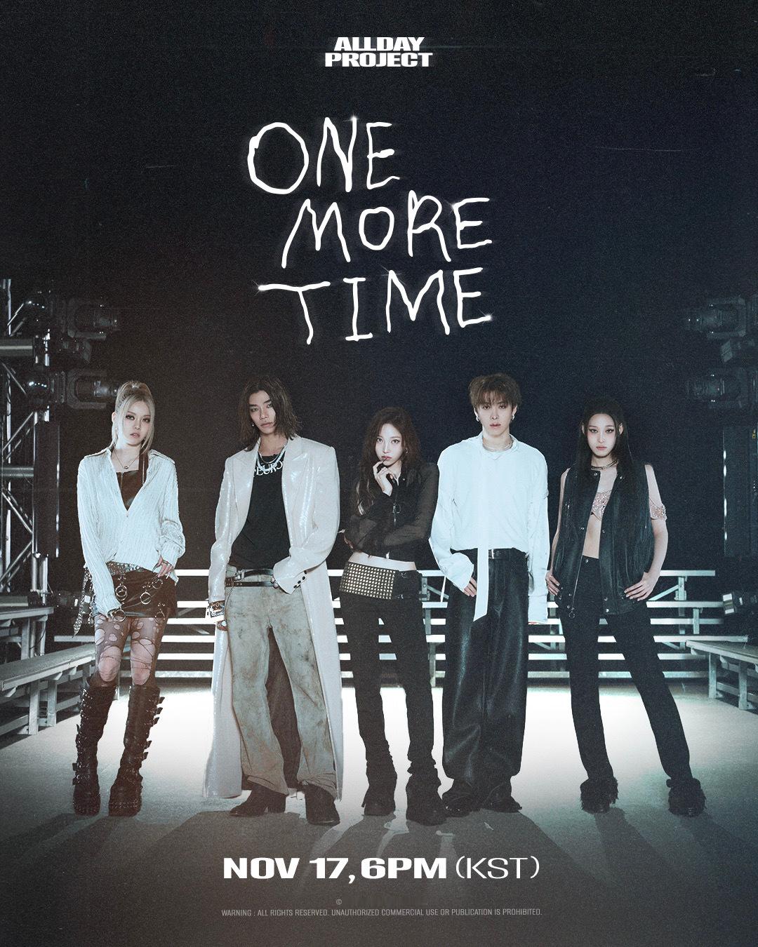 ALLDAY PROJECT《ONE MORE TIME》主打海报 