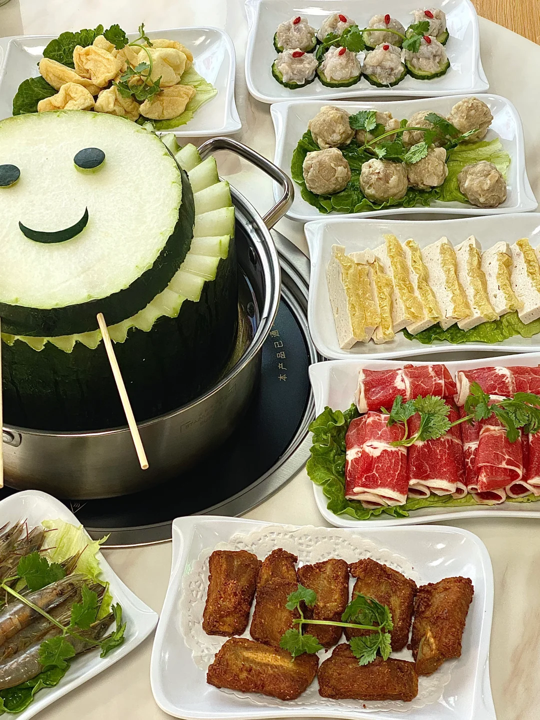 河源的！这个冬瓜盅火锅好鲜！好鲜！
