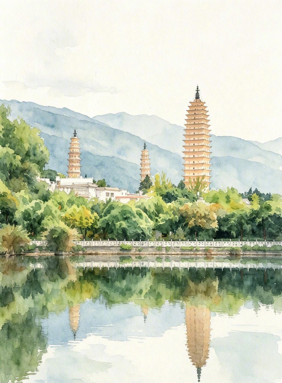 一笔水墨，晕开大理古城的静谧与洱海的温柔。 ​​​
