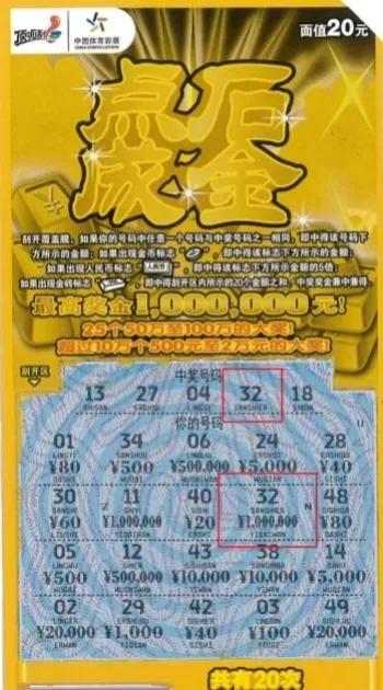 公司楼下的保安，今年55岁，
前年刮中了一张刮刮乐，一不小心中了100万，然后就