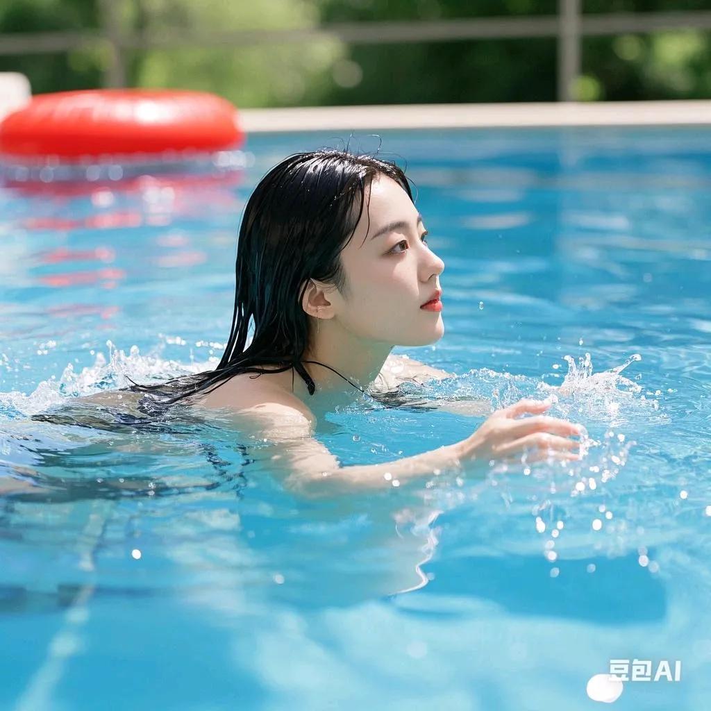 游泳的美女
