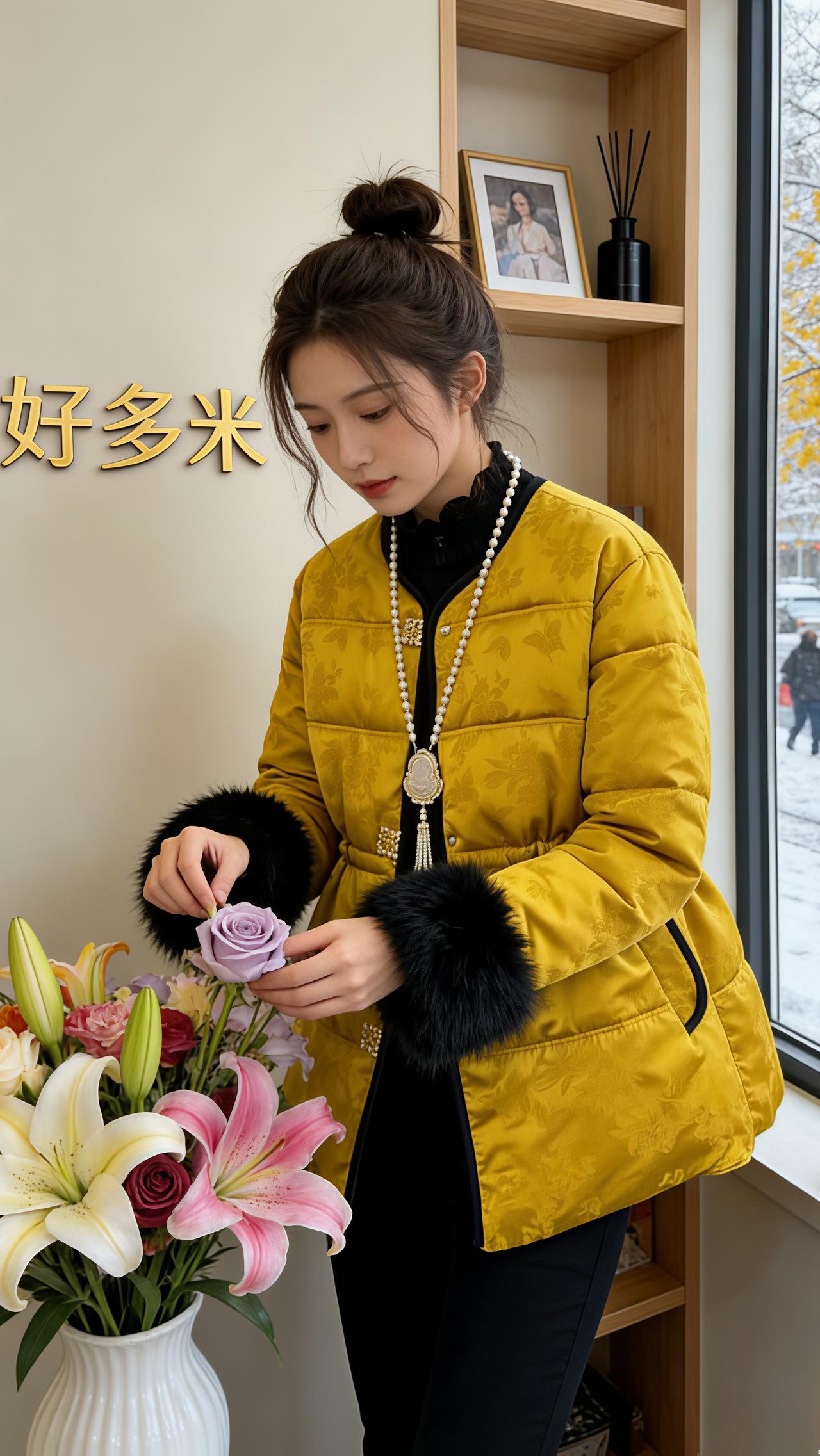 新中式穿搭 穿搭 冬季搭配 外套 棉服外套