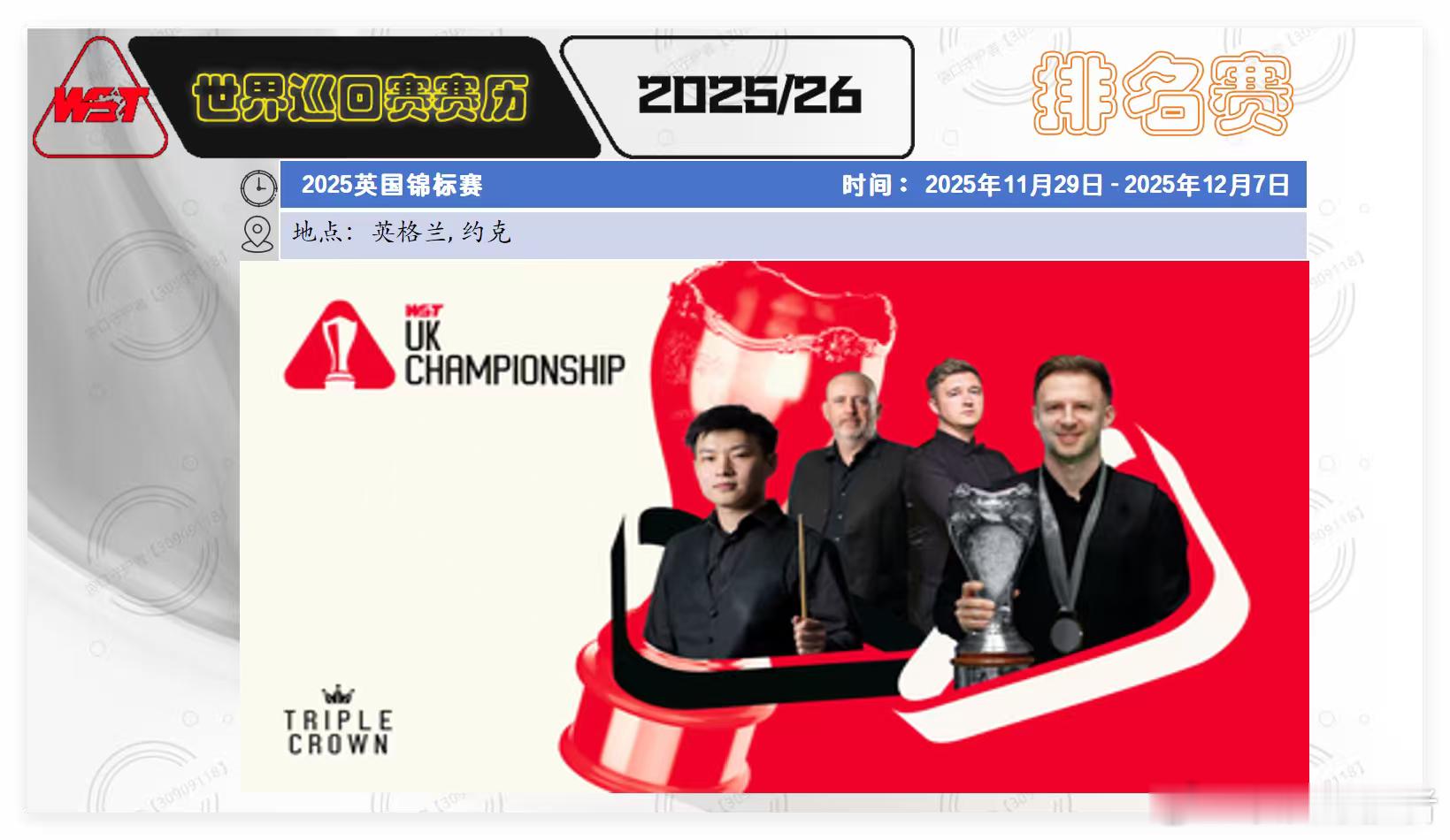 2025英国锦标赛32进16（11局6胜）(中国军团12人出战英锦赛正赛】斯诺克