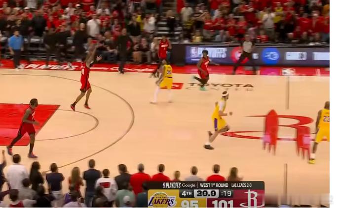 NBA 火箭葬送常规时间30秒6分优势输球，近29年季后赛第二队4月25日讯 N