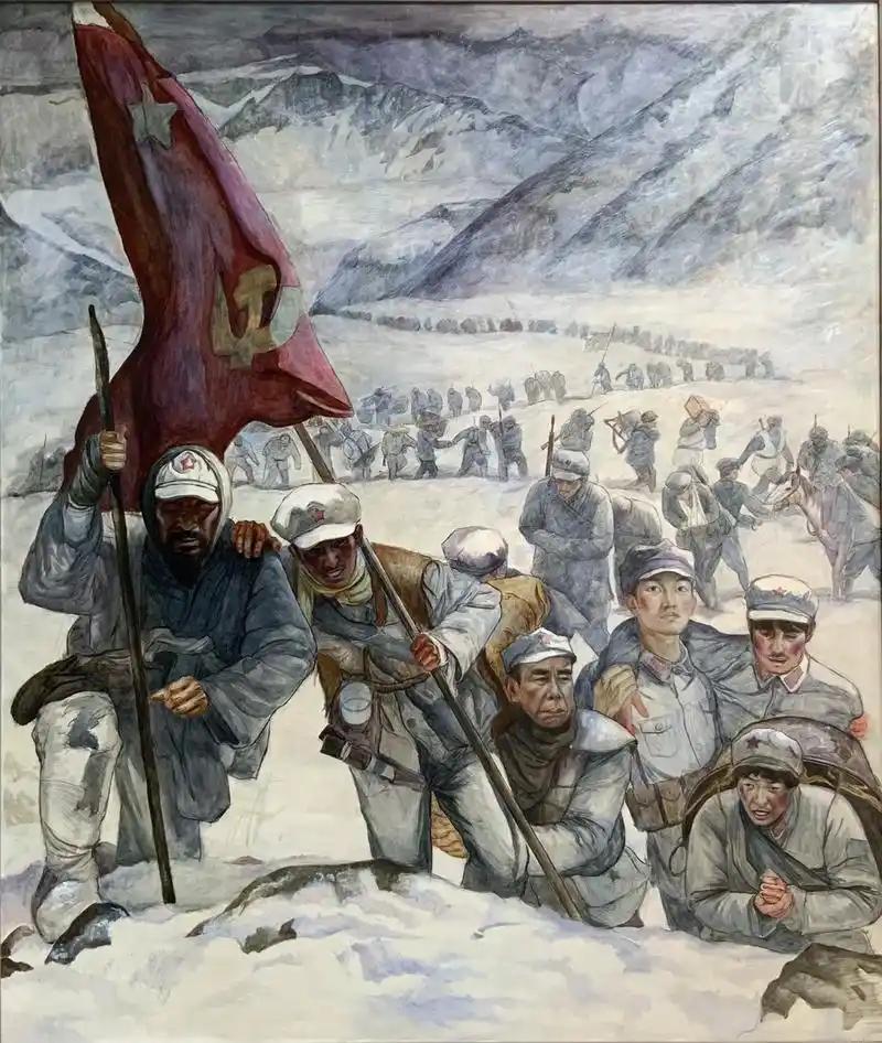 红军翻越雪山时，尾随的薛岳部并未因畏难而放弃追击，实为受阻于红军的巧妙阻击。杨成