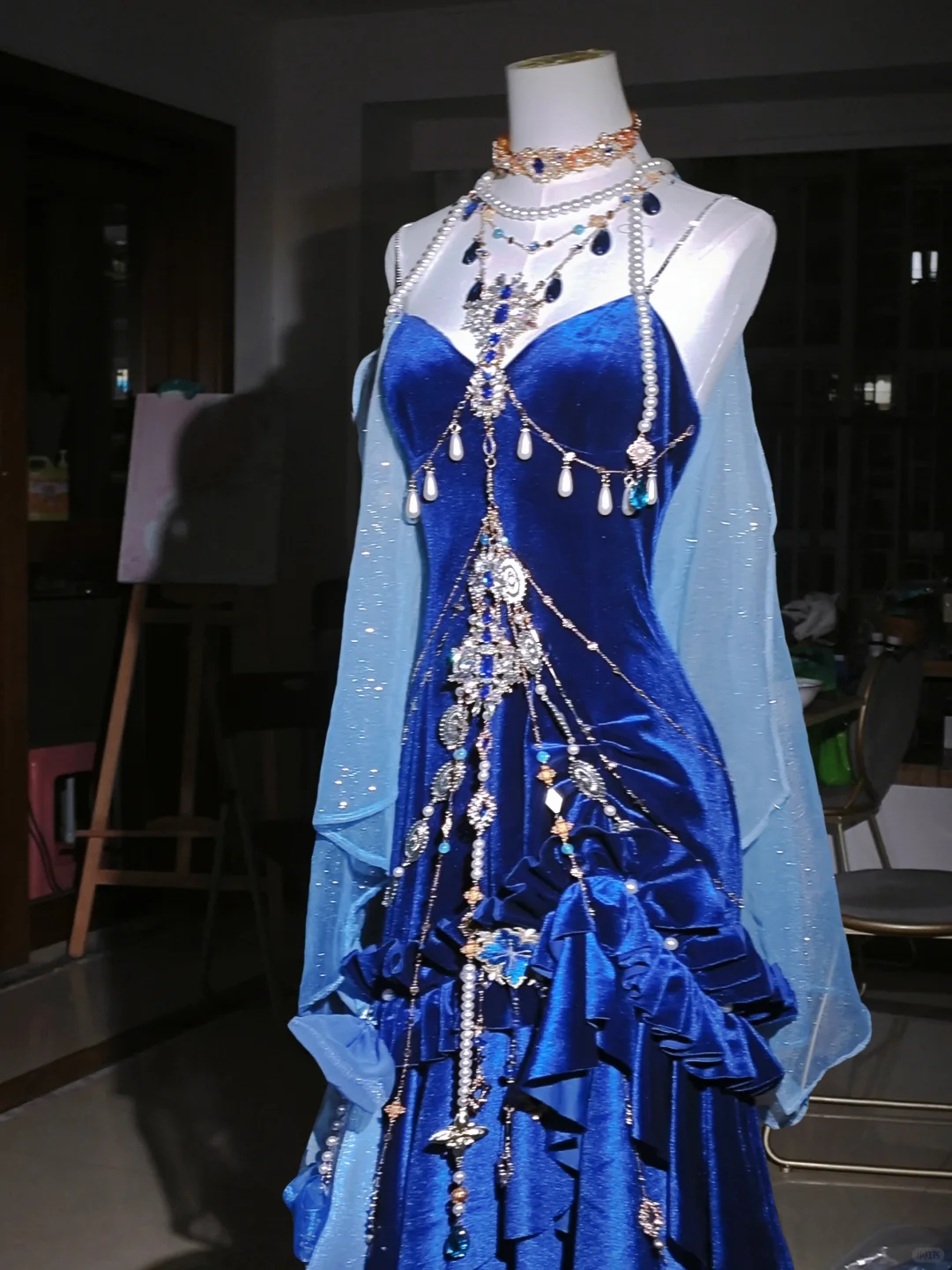 连夜给海妖裙做手工