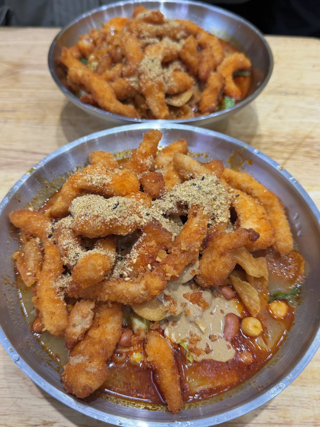 在宿州吃到的鸡柳拌冷面！