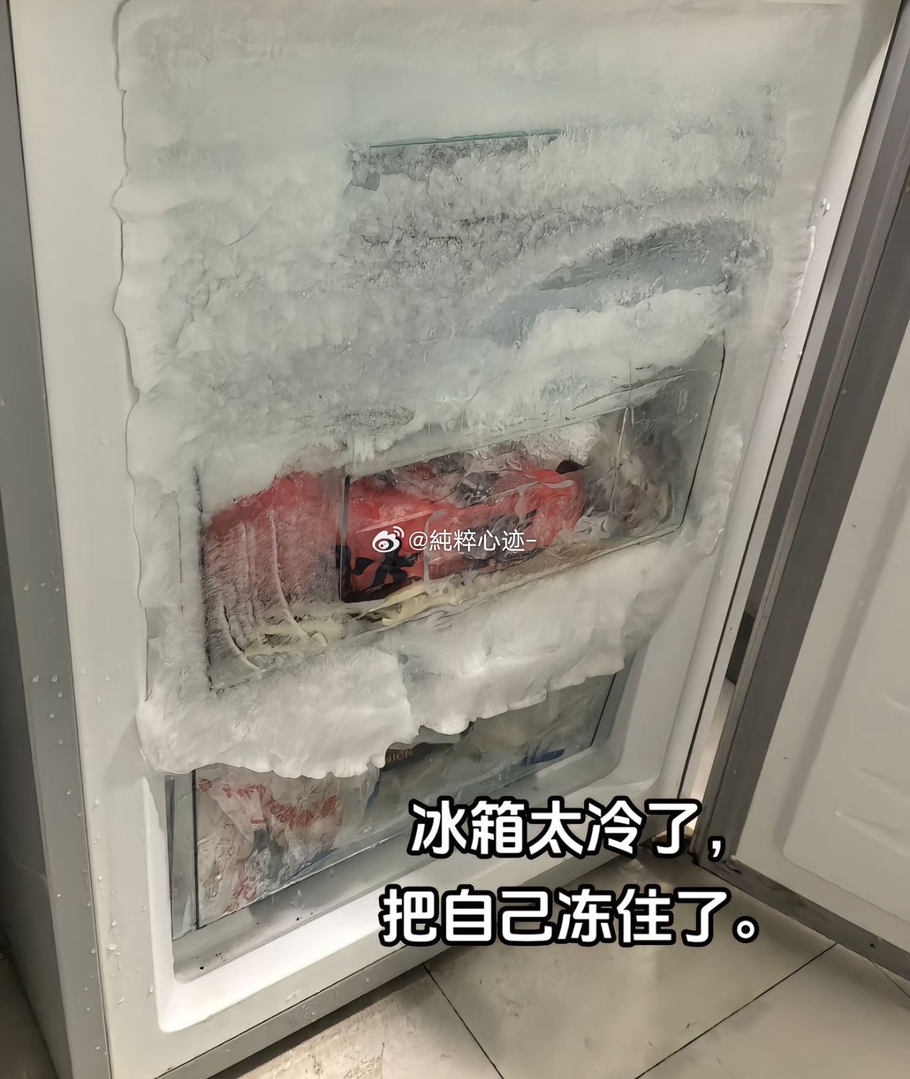 原来冰箱解冻这么简单原来冰箱解冻这么简单，提前一晚把肉放进冷藏室，不用泡水也不会