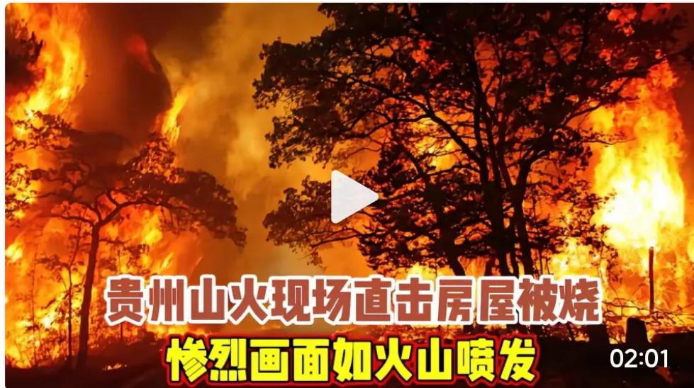 贵州大火烧了三天，才被广为人知，而当时网上正在热炒秦朗巴黎厕所丟作业！

这是自