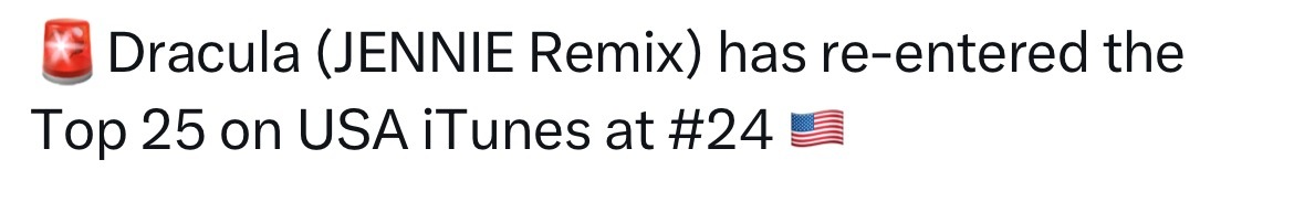 洋卵为下周热百5努力中💪Dracula JENNIE Remix重新进入美国 