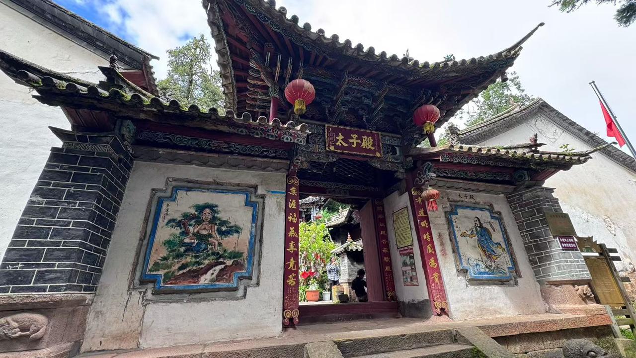 苔痕沿石阶攀援，一步一千年。古木撑着苍穹，枝叶间漏下的日光，碎在青瓦的旧梦里。