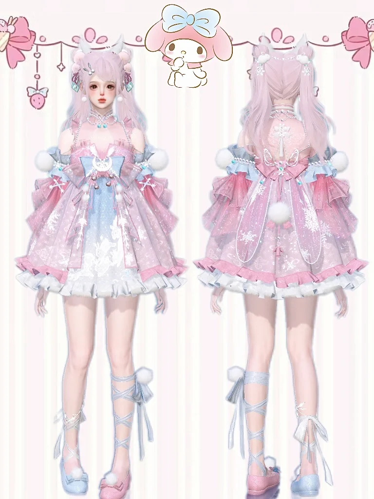 灵兔献瑞三丽鸥同款配色来了🦄图五轻容染