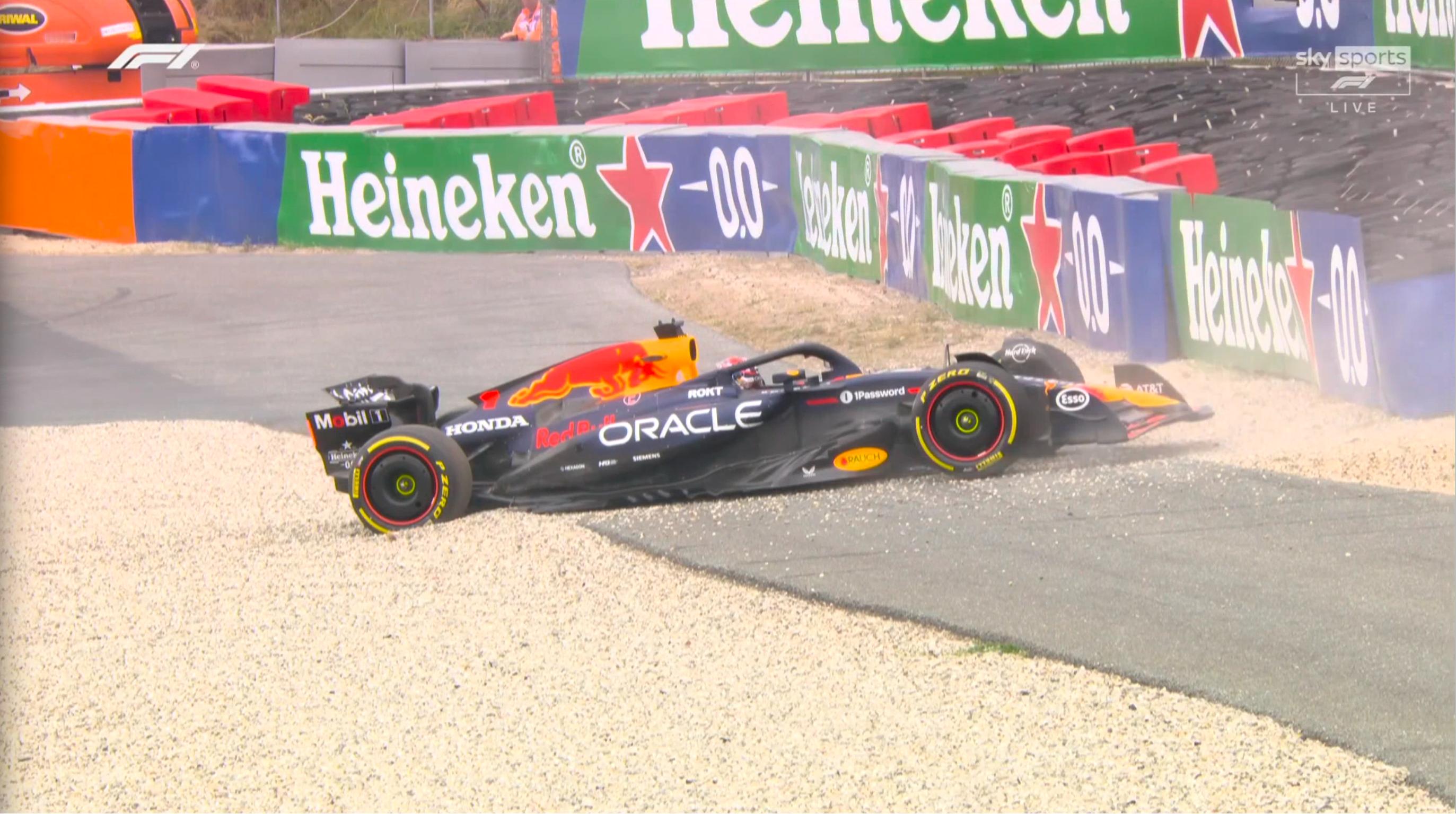 维斯塔潘在回场圈1号弯陷沙？？？F12025F1荷兰大奖赛 ​​​