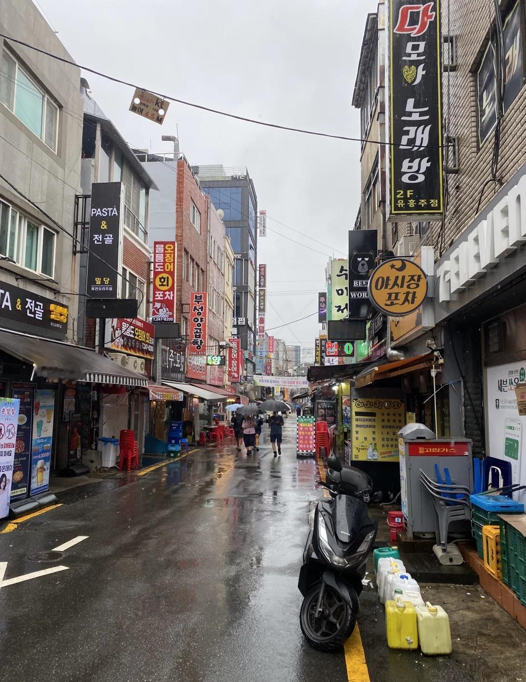 釜山下雨了，今晚吃啥呢！？