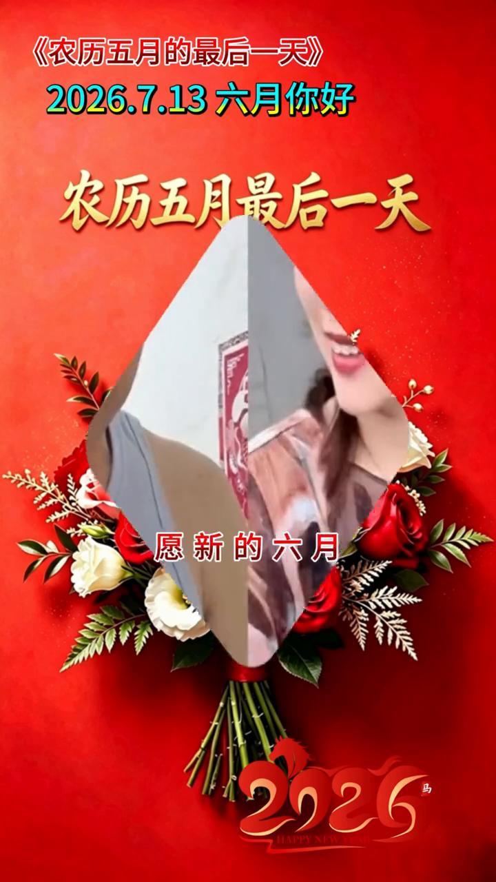 《农历五月的最后一天》，2026.7.13六月你好。
今天是七月13日星期一，也