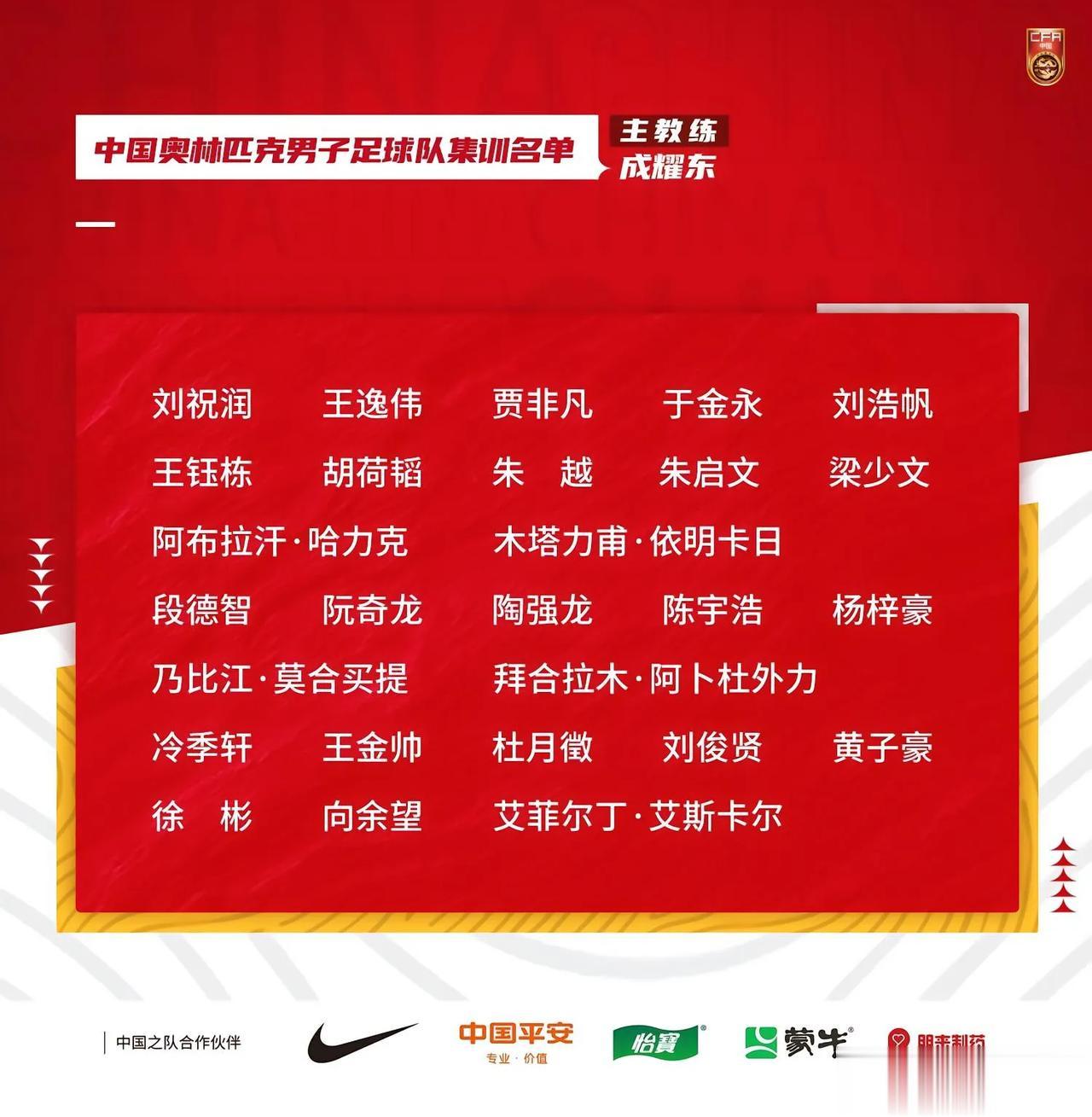 国奥队最新名单，17岁天才王钰栋连跨两级入选。作为国少队绝对核心，近年中国足球难