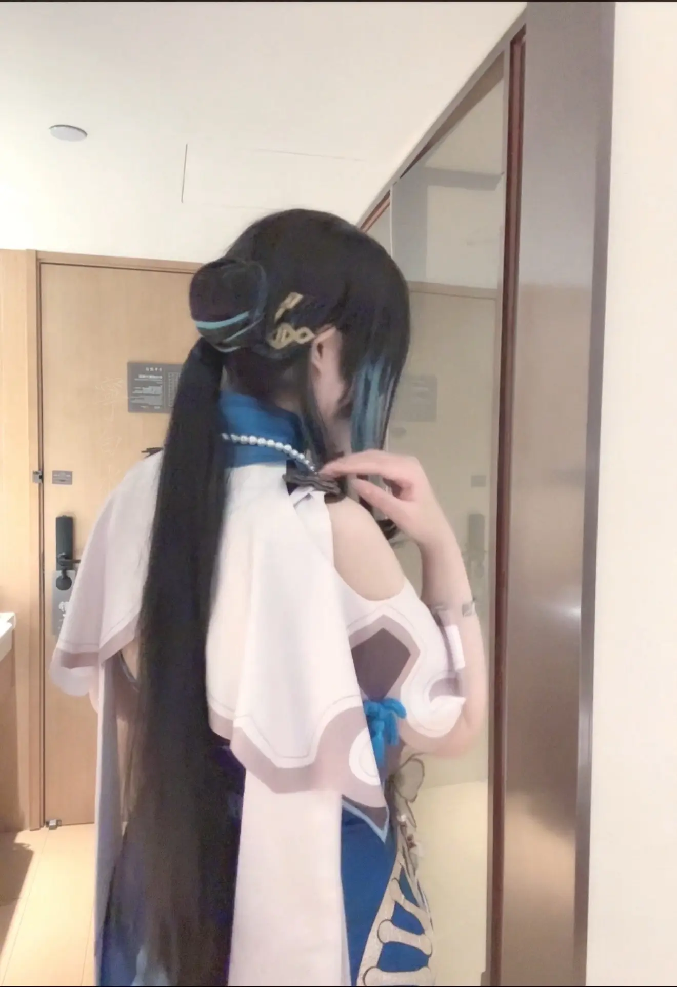 我的半真发流阮•梅，这个头发我已经扎的非常熟练了