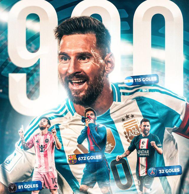 梅西解锁了900球，虽然个人荣誉上升一步，不过美中不足的却是不能带领球队晋级中北