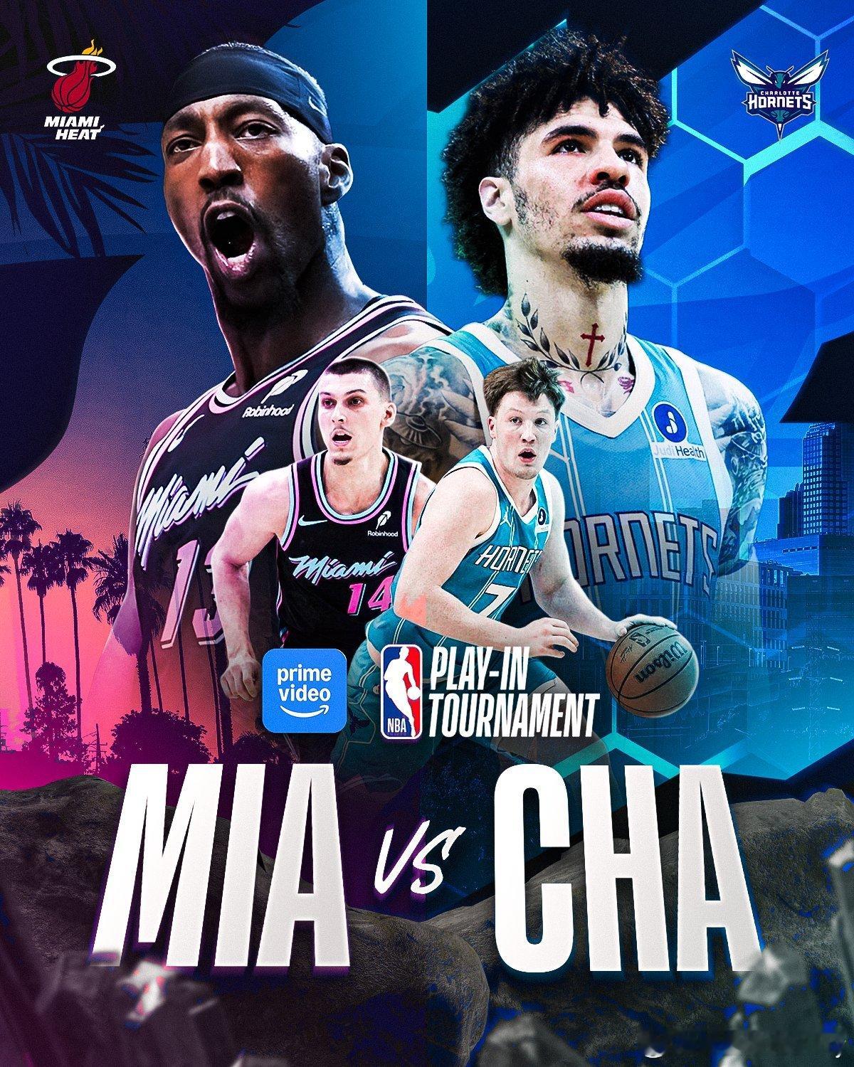 明天附加赛首日，谁能取胜？7:30：黄蜂VS热火（9.10名对决）10:00：太