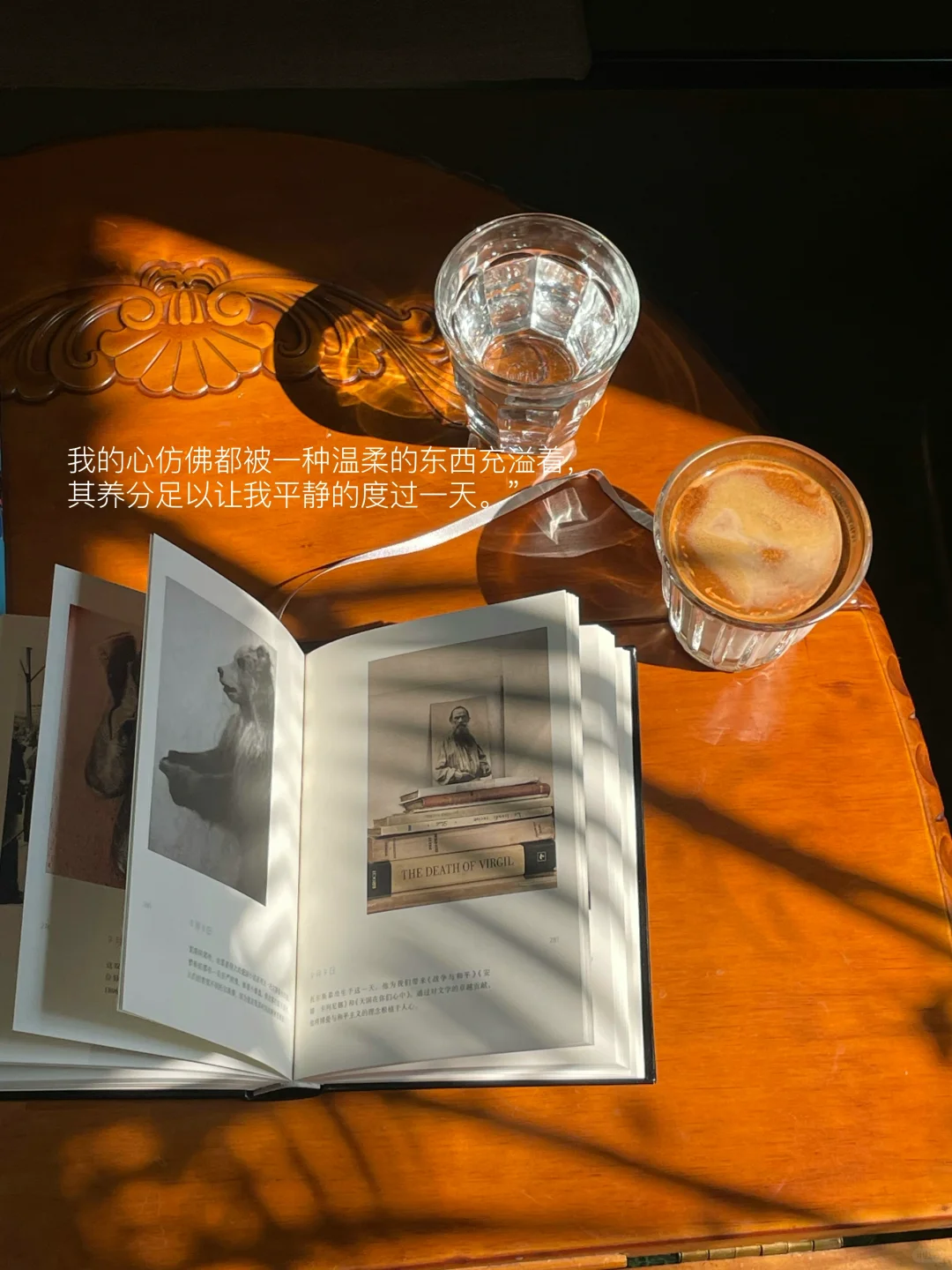 最近的幸福感来自于阳光 书籍与咖啡