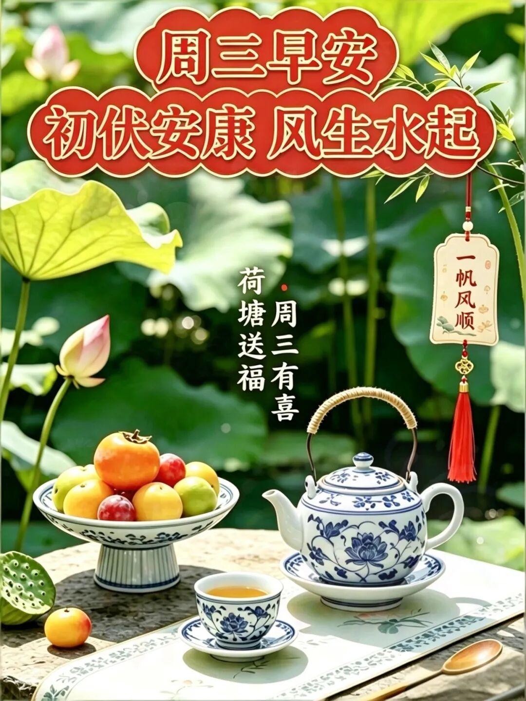 今日初伏，万物都在热烈生长。放慢做事的速度，避开烈日，给自己留一点安静的时间。早