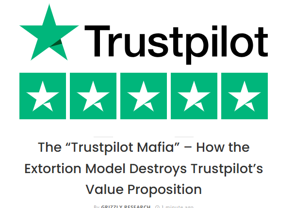 做空机构Grizzly Research：评论平台Trustpilot的商业模式