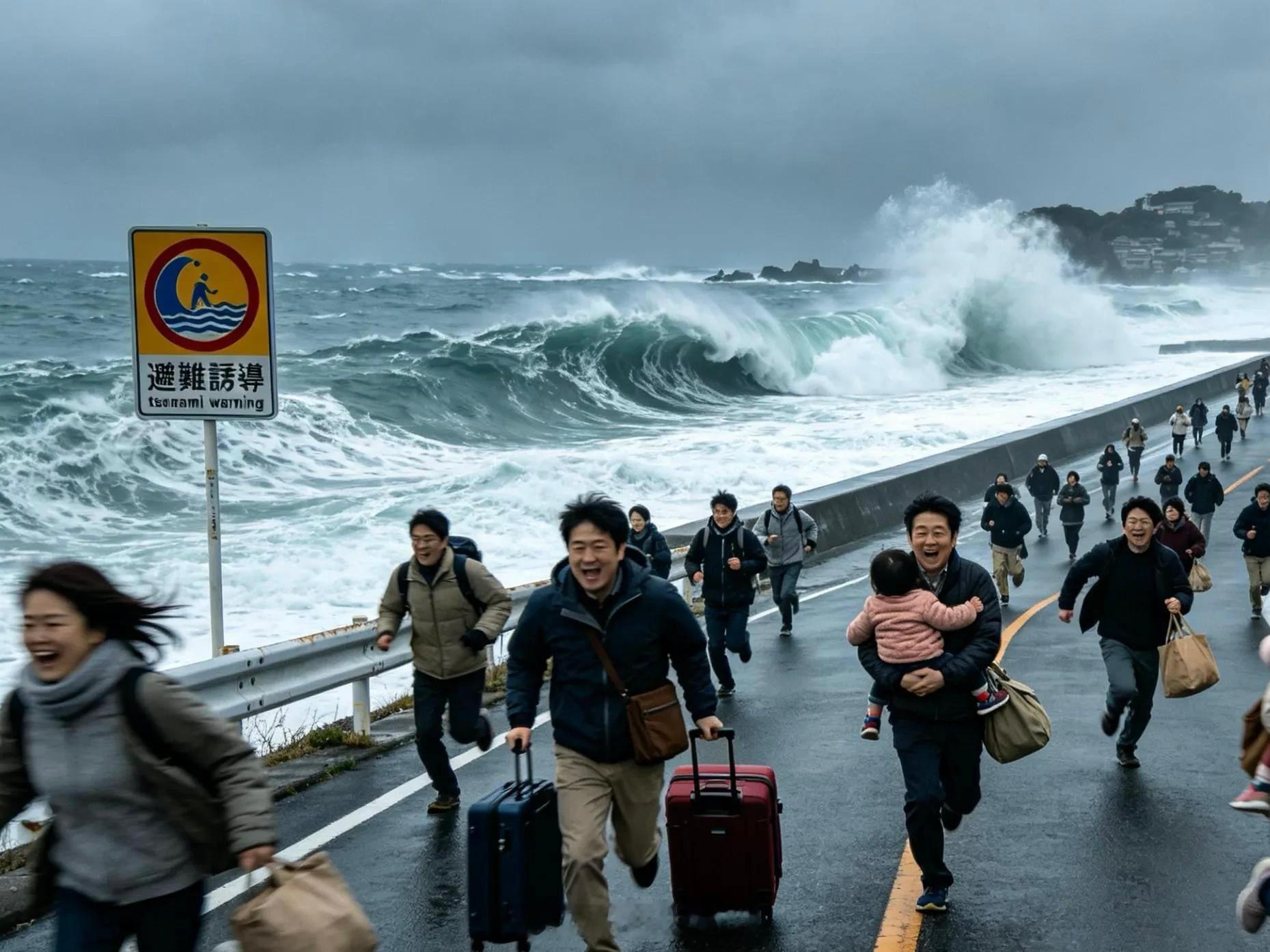 日本7.4级地震海上的地震，震中距离本州岛还有120公里，影响不大大海啸警报（预