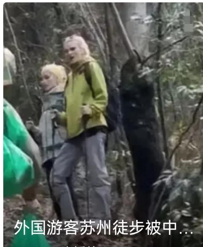 第一眼以为是旅游的人戴着面具，第二眼以为是看到了不干净的东西，再仔细一看原来是外