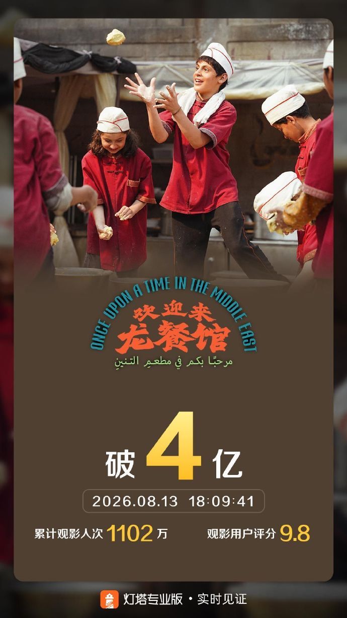 沈腾欢迎来龙餐馆票房一路飙升观影热潮持续来袭，三日热映票房冲破4亿！沈腾塑造全新