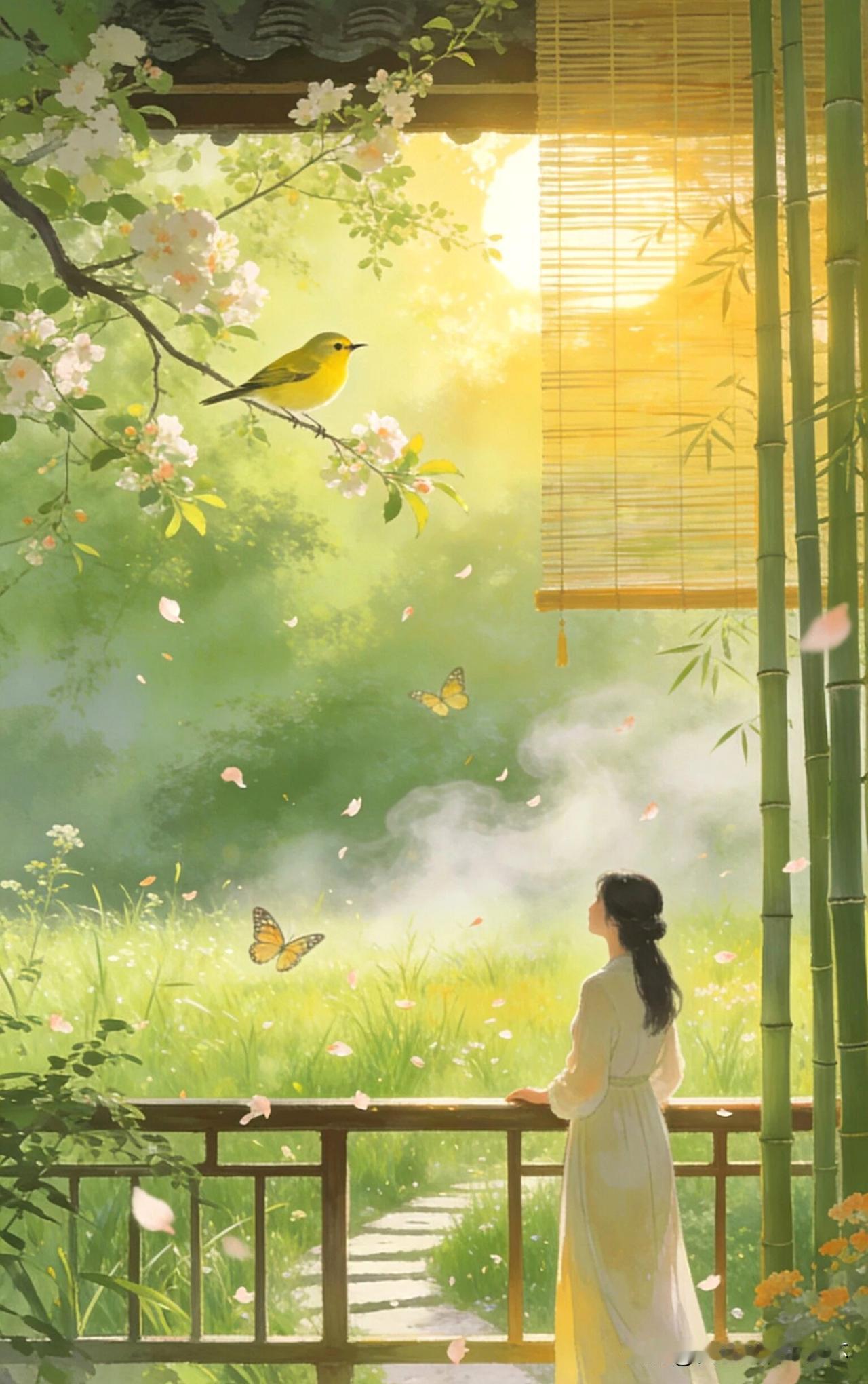 下联：满地落花愁煞人
上联：有请雅士[玫瑰][玫瑰][玫瑰]