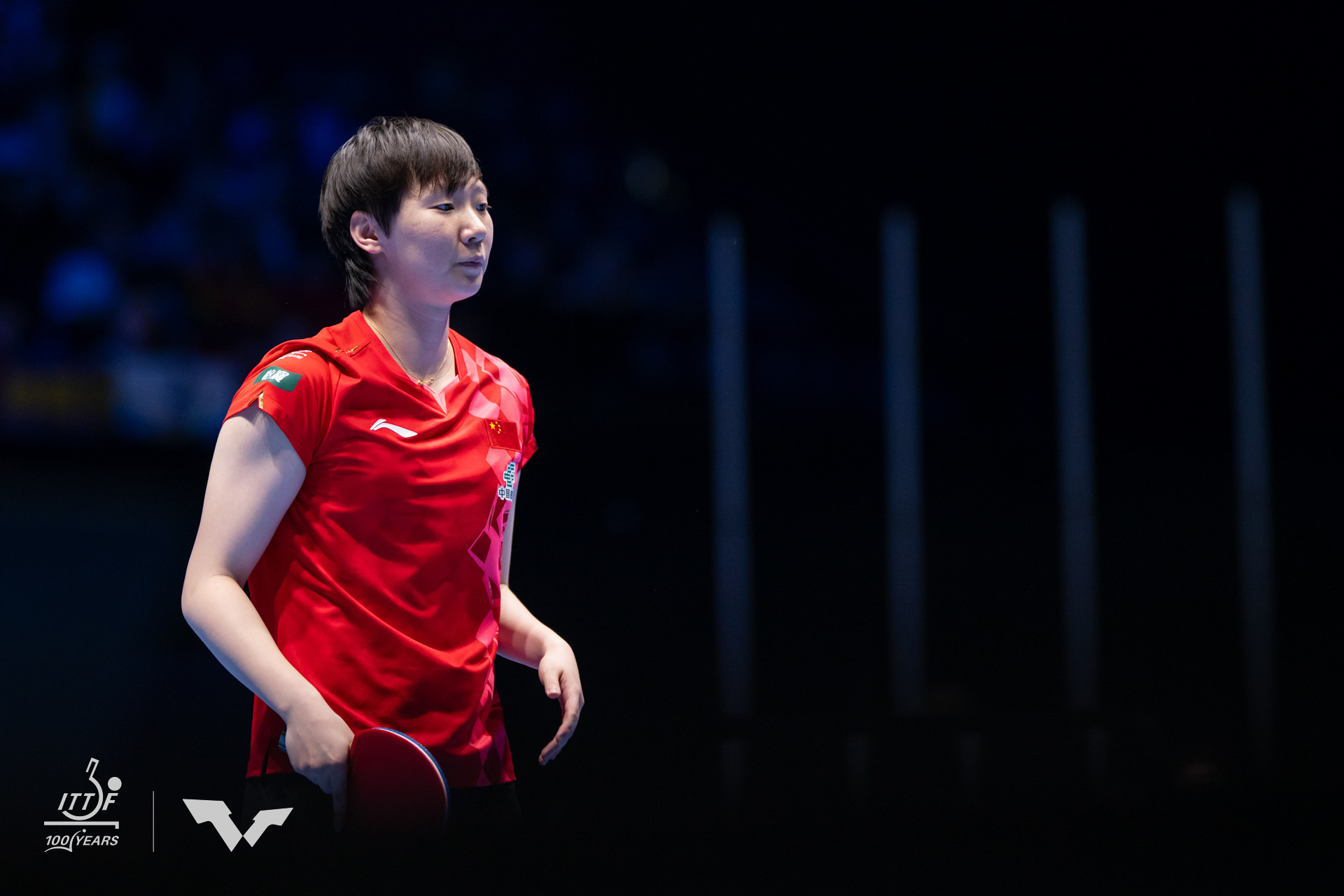 伦敦世乒赛团体赛  王曼昱‪加油‬ 赛场一隅·图片七·决赛©️ittf 