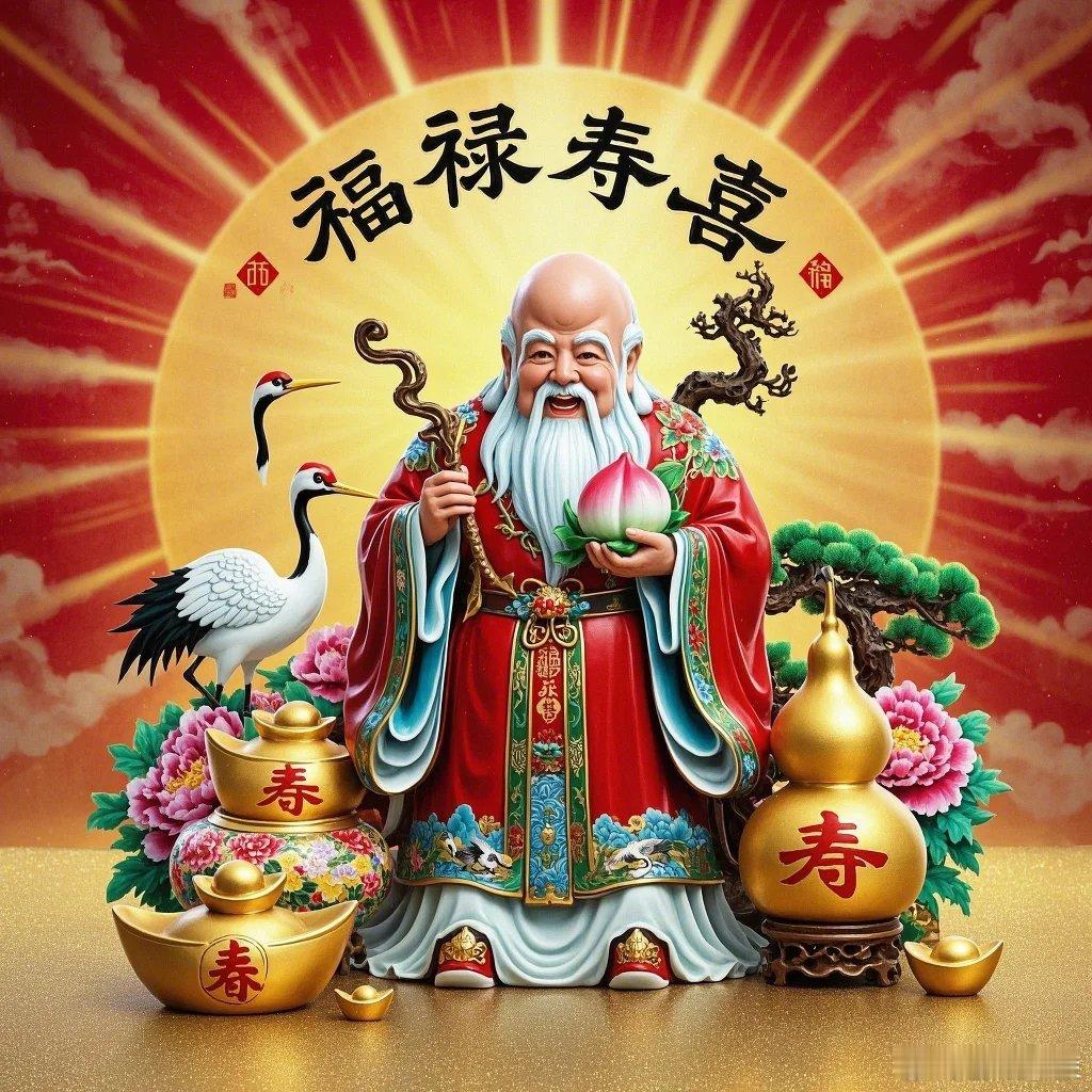 福禄寿喜，松龄鹤寿，福如东海，寿比南山！ ​​​