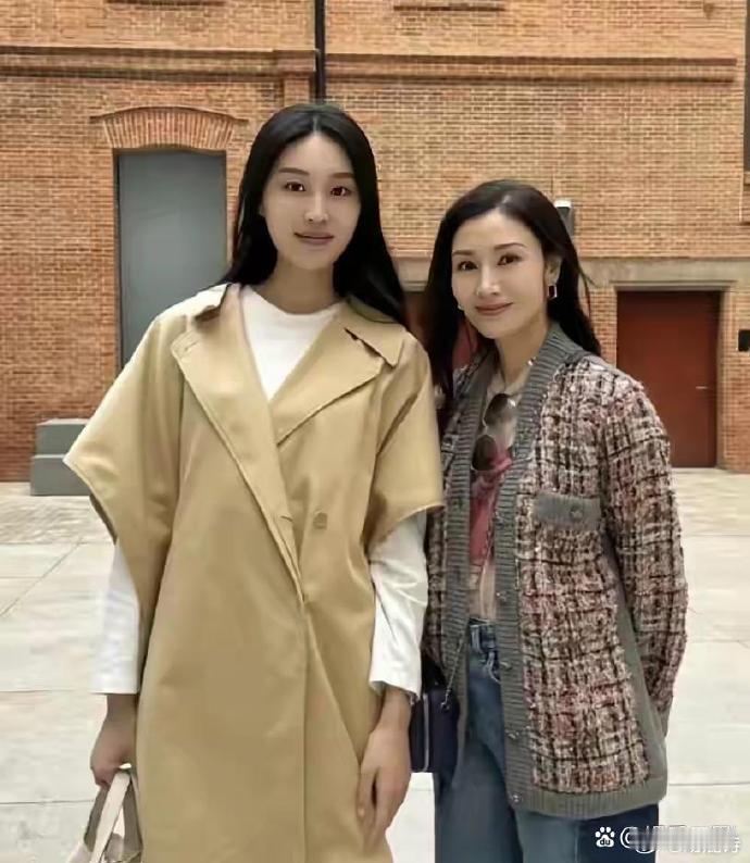 李嘉欣美若天仙却遇劲敌！合影中左边女孩素颜出镜，气质超凡、身材绝佳，颜值气场双双