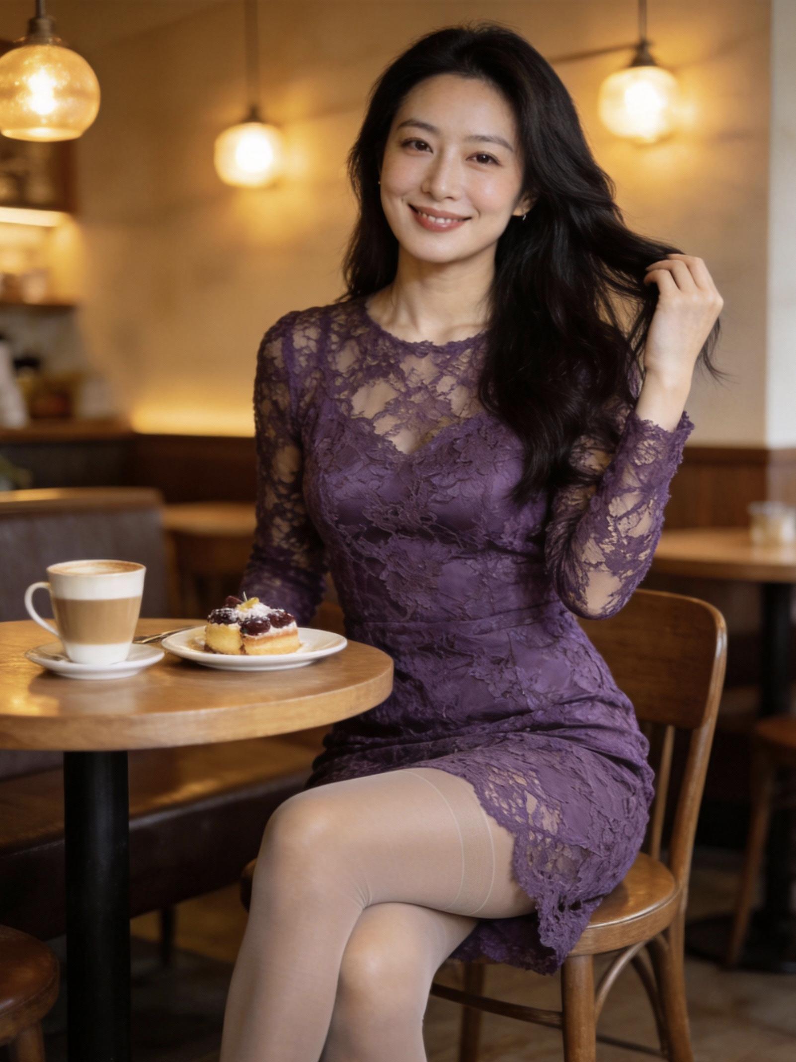紫色衣服很有韵味