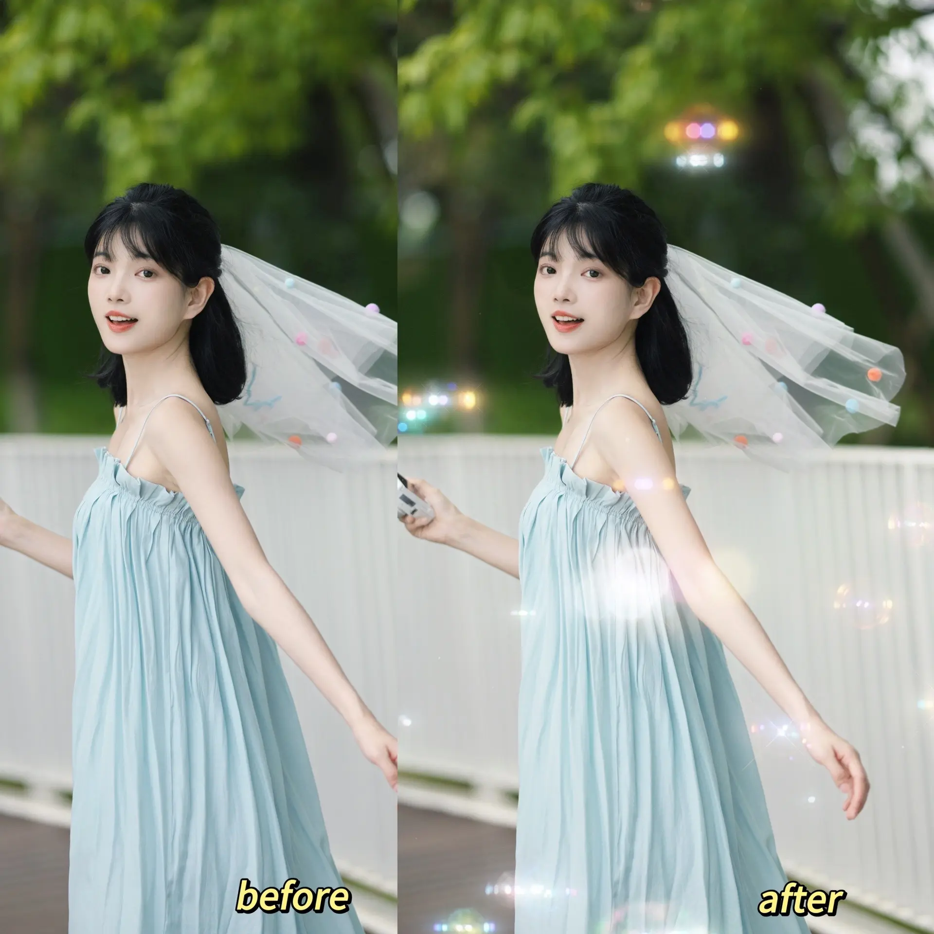 夏日小清新 氧气女孩 日系小清新  夏天该有的样子 p图教程