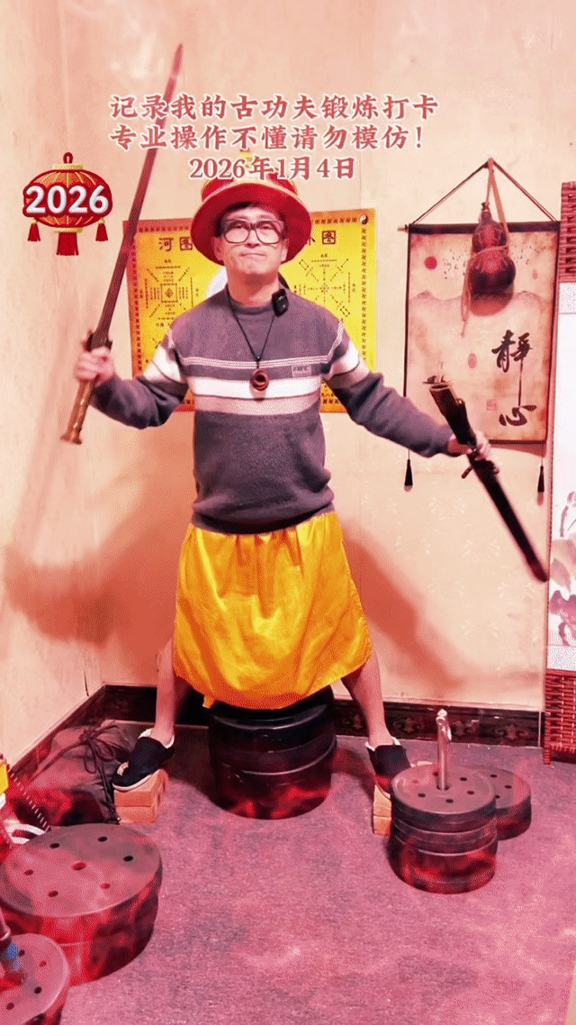 150斤！今天吊的150斤哑铃片，很舒畅。我们想练好这些传统的锻炼，首先要给自己