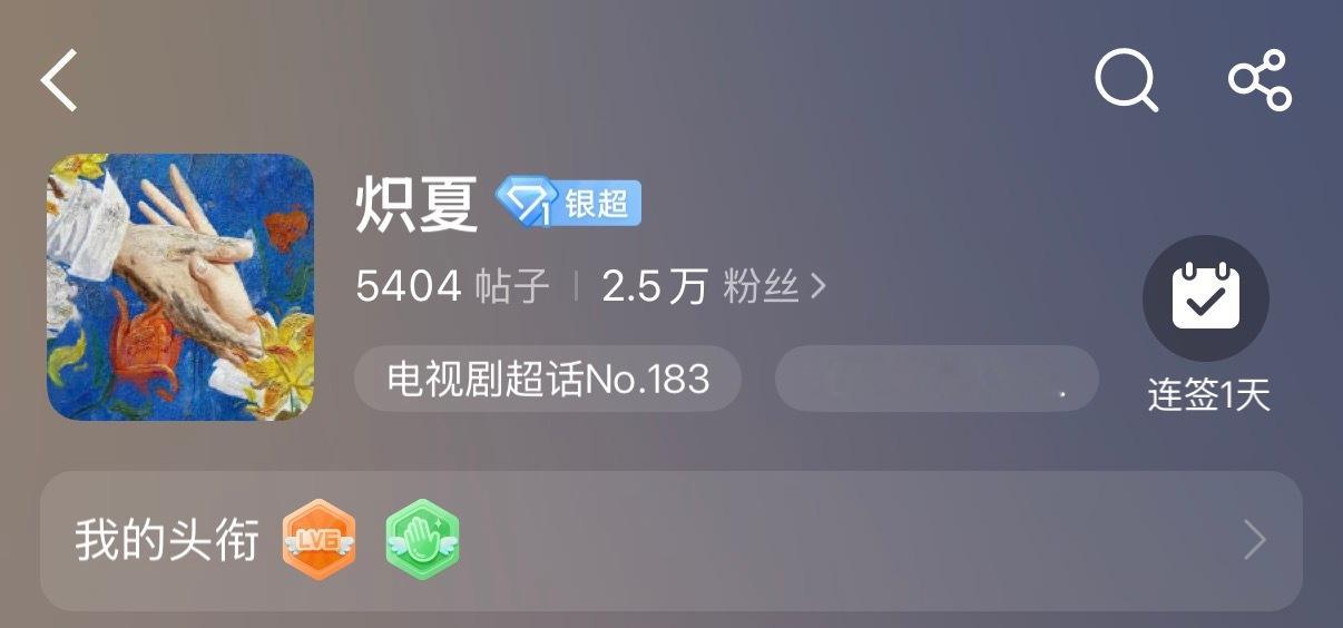 炽夏  现在是银超1，剧播期间咱能上金超嘛