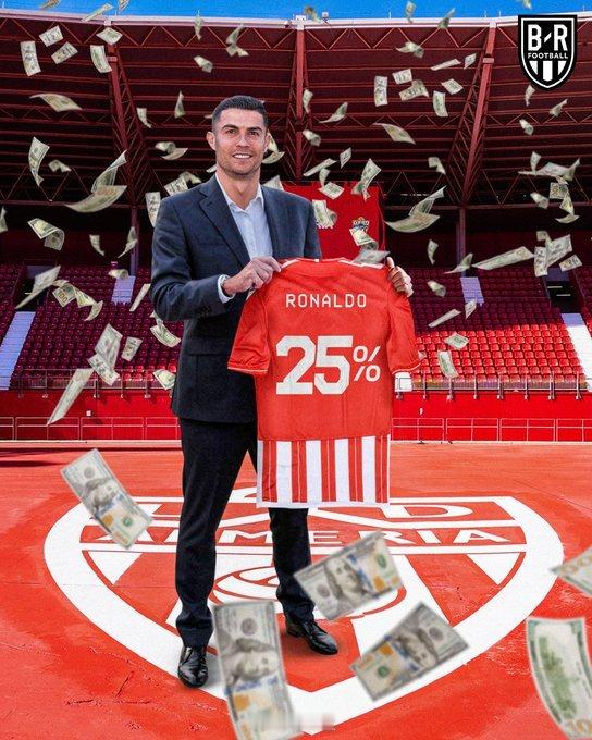 【C罗】克里斯蒂亚诺·罗纳尔多收购了西乙俱乐部阿尔梅里亚25%的股份大圣聊球大圣