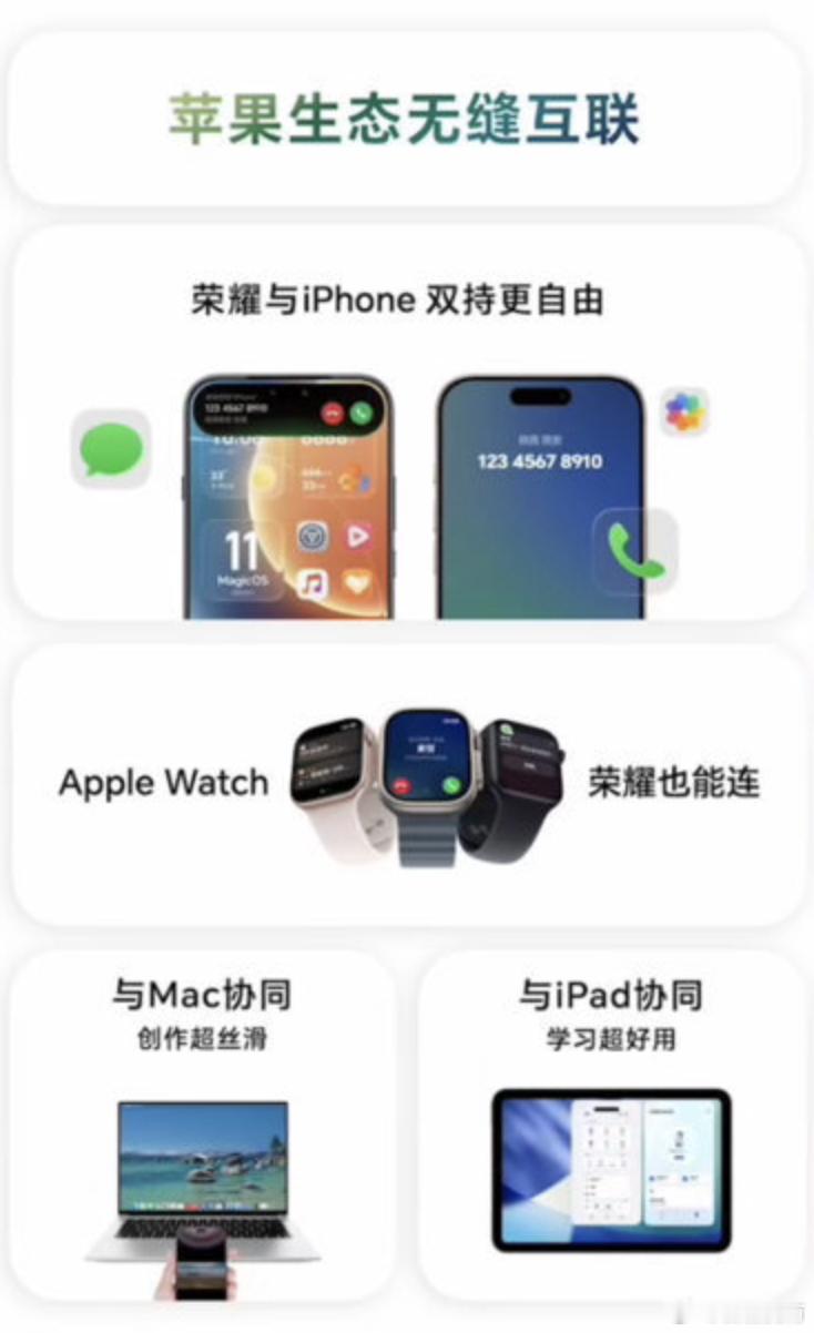 荣耀MagicOS 11 的全品牌互联是妥妥的神仙功能，完全做到了安卓和苹果深度