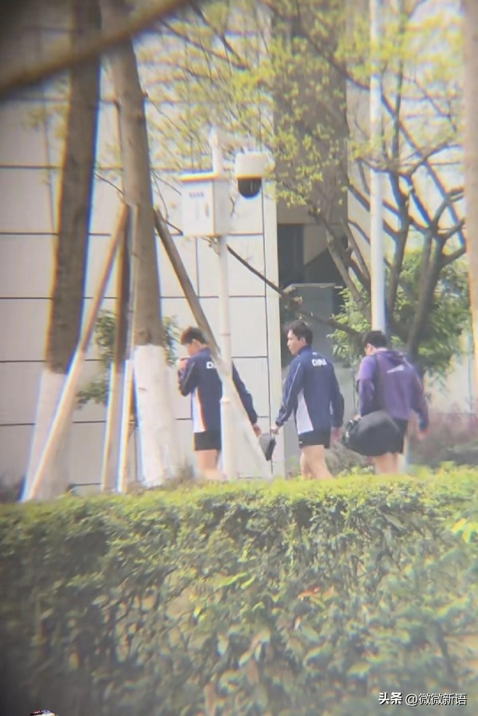 终于在这条路上看到梁靖崑和志强教练了，看来梁靖崑的伤恢复的不错，也去练了体能。志