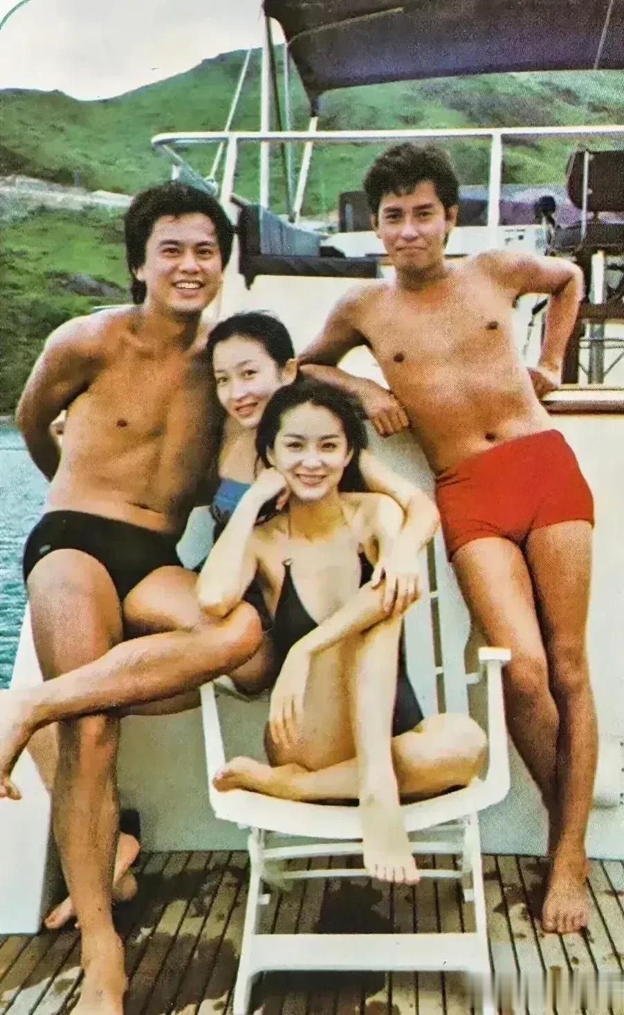 谭咏麟、林青霞相信还是有不少人能看出来的，尽管变化很大。

林青霞年轻的时候真的