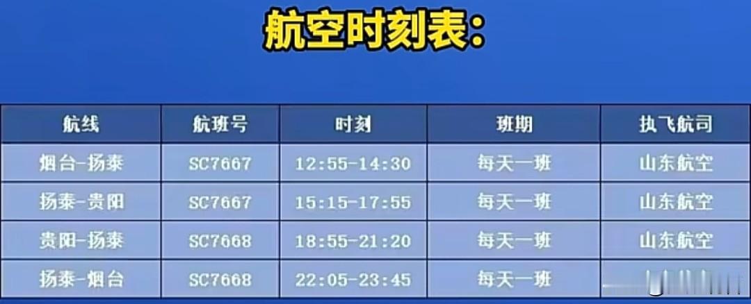 扬州的小伙伴出行福利来了！8月1日位于扬州市江都区的扬泰国际机场喜提新航线，还首
