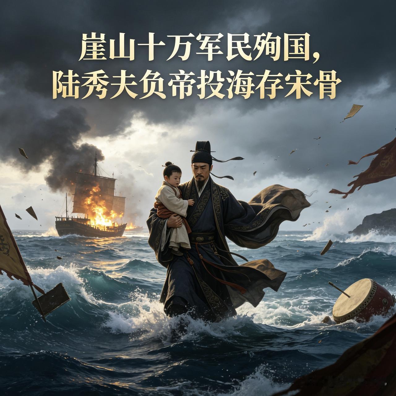 崖山十万军民殉国，陆秀夫为何一定要带着8岁小皇帝一同投海？
 
提起华夏历史最痛