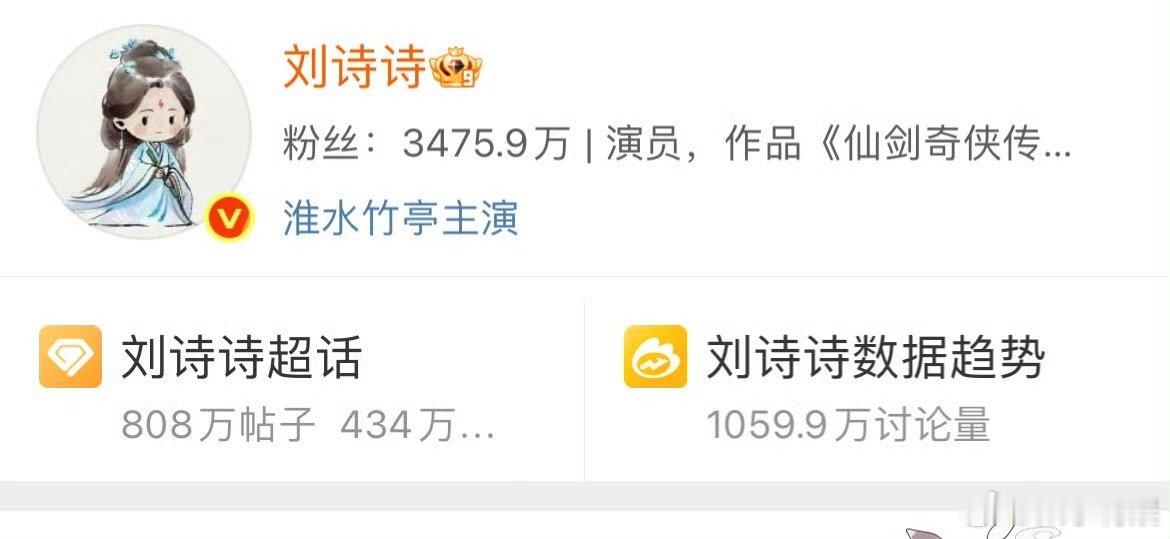 刘诗诗涨粉刘诗诗剧播效应刘诗诗剧播效应，涨粉啦，[心] ​​​
